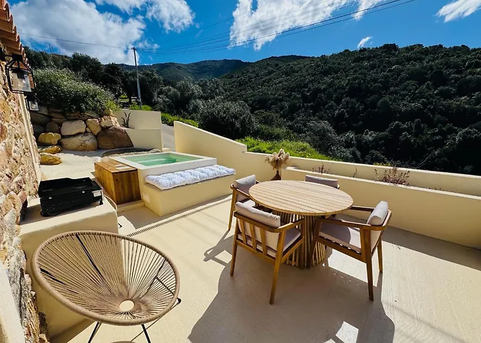 Vakantiehuis Charmante Maison En Pierre Vue Et Piscine Privee Cuttoli-Corticchiato